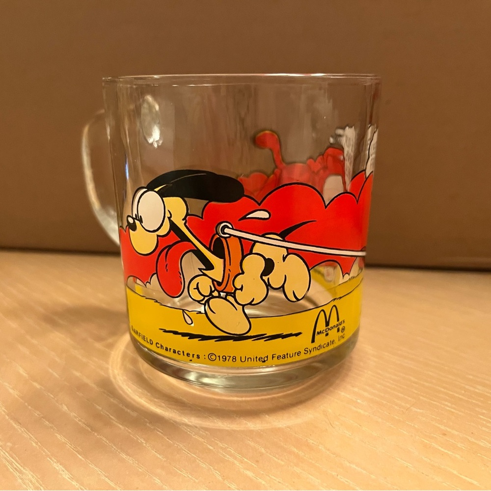 Vintage Garfield 6 oz glass mugs from 1978 McDonald’s promo. Complete set of 4. - Picture 8 of 11